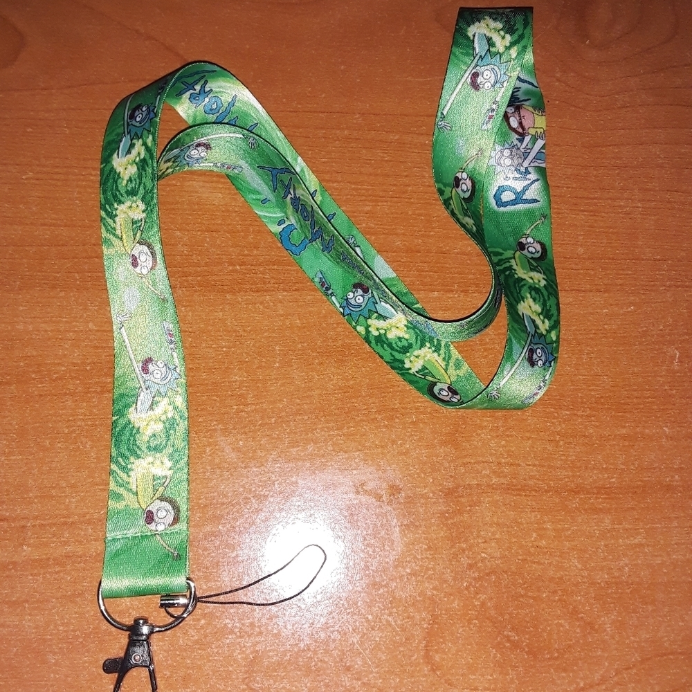 Best Adult Swim Shows Rick & Morty Green Lanyard